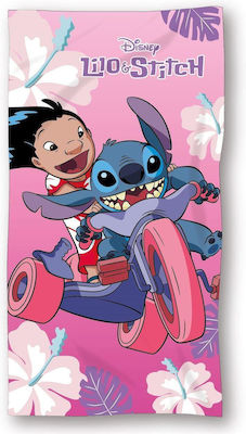 Плажно кърпе Dimcol Quick Dry Disney Home Lilo & Stitch 08 70x140 Розово 100% микрофибър