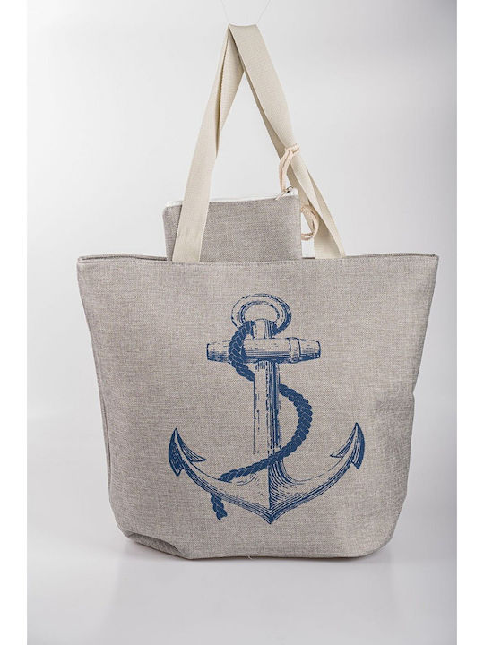 Beach Bag from Canvas Gray