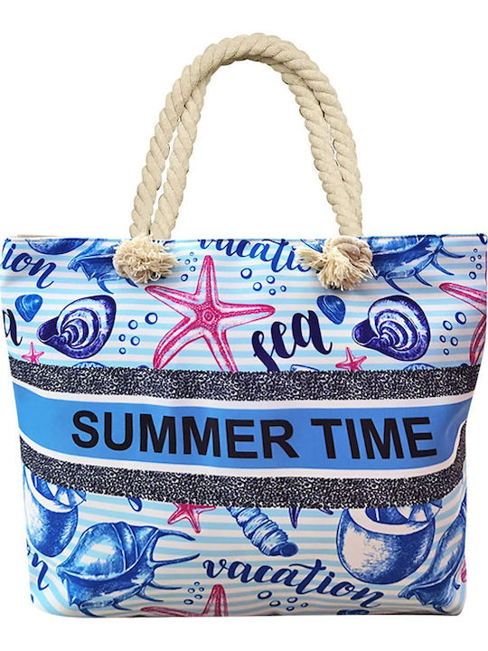 Summertiempo Summertiempo Stoff Strandtasche Muscheln