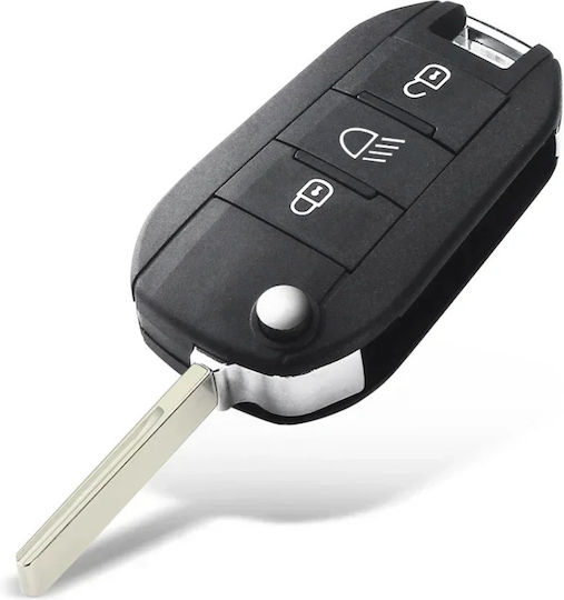 Car Key Shell with Blade with 3 Buttons for Peugeot / Citroen