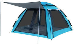 Hupa Panorama 3P Camping Tent Igloo Blue 3 Seasons for 3 People