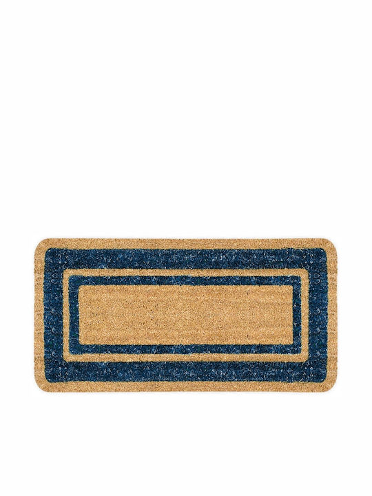 Fußmatte aus Kokosnussfasern Blau 60x33cm Dicke 15mm