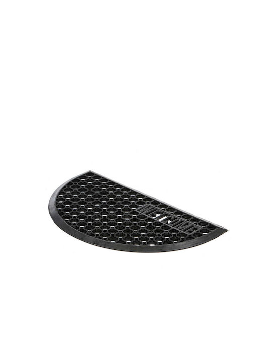Covor de Intrare Semicircular din Cauciuc Negru 75x45buc