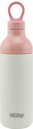 Nuby Stainless Steel Free Flow 600ml Pink Bottle