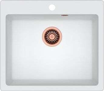 Quadron Drop-In Kitchen Sink Stainless Steel with Faucet LxW White 5903242531262