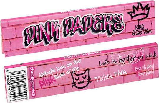 Choosypapers King Size Slim 32er-Packung Pink Graffiti Zigarettenpapiere