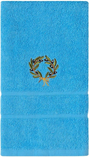 Silk Fashion Facecloth 50x100cm Blue