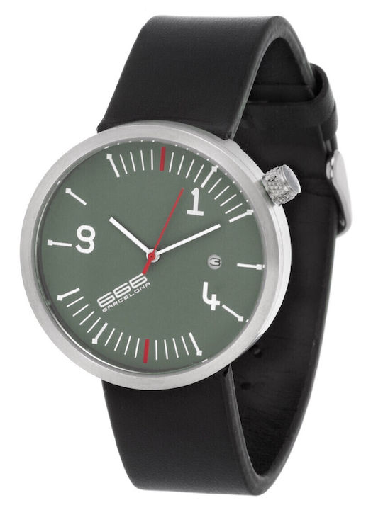 666 Barcelona Watch Battery with Leather Strap