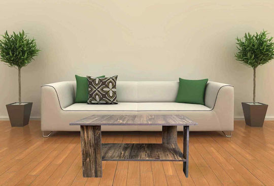 Ορθογώνιο Κεντρικό Τραπεζάκι Ξύλινο White Oak Μ87xΠ60xΥ43εκ.