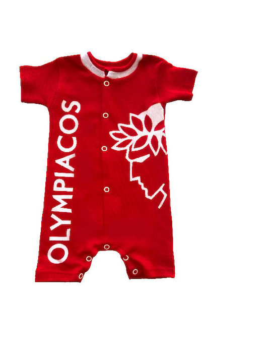 Olympiacos Baby Bodysuit Short-Sleeved Red