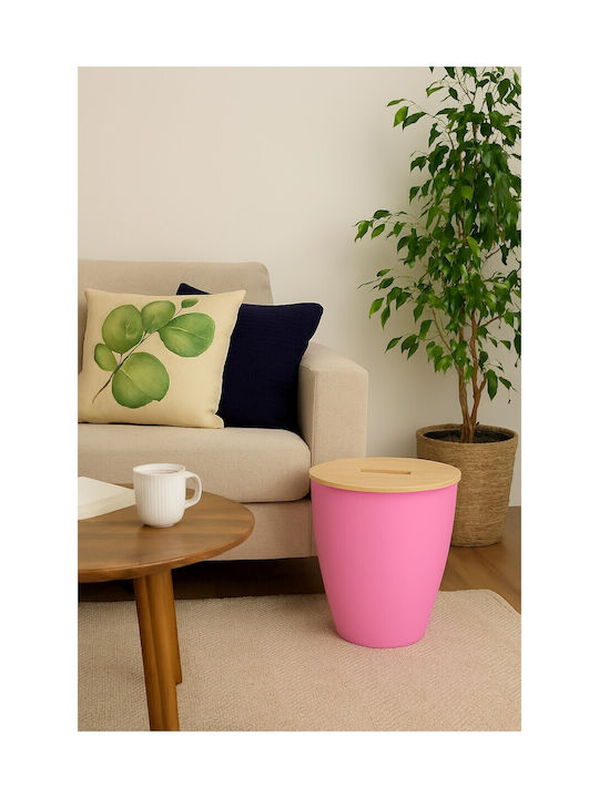 Scaune Bucătărie Cu spațiu de depozitare din Polipropilenă Pink 36.5x36.5x41.5buc