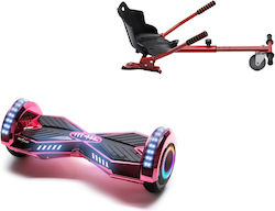 Smart Balance Wheel Transformers Electropink Pro Hoverboard με 15km/h Max Ταχύτητα και 10km Αυτονομία Πολύχρωμο με Κάθισμα