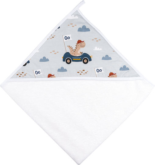 Bunny Bebe Hooded Baby Bath Towel Sky Blue