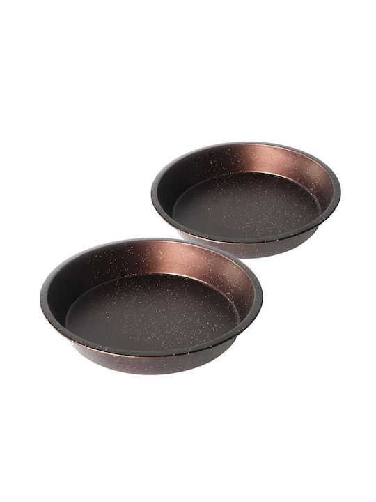 Elekom Aluminum Round Baking Pan with Stone Coating