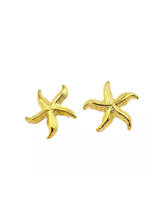 Σκουλαρίκια Καρφωτά Awear Starfish Gold