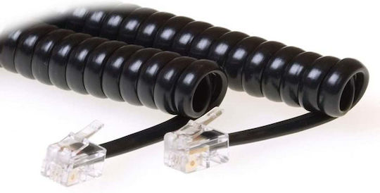 Microconnect Плоски Телефонен кабел RJ11 6P4C 4м Черен (MPK10400)