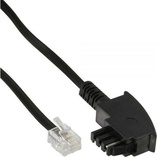 Интерфейсен телефонен кабел Tae-f 6p4c Rj11 6м 18909