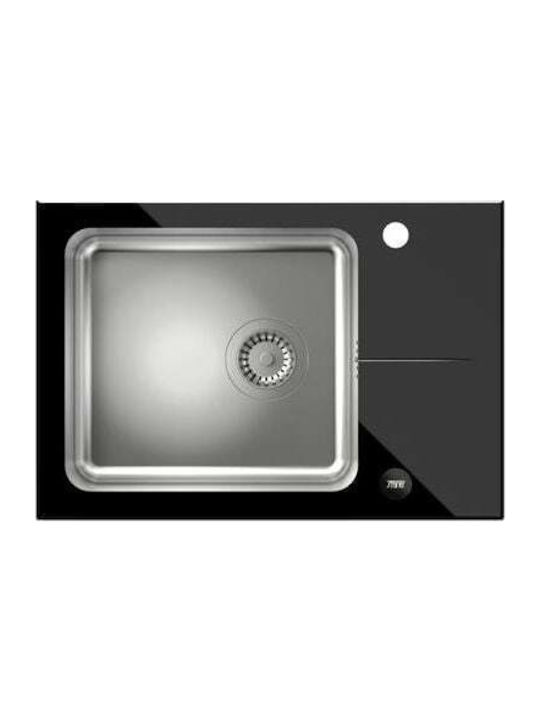 Steiner Hugh 116 Drop-In Мивка Десен Inox със смесител Ш35xД35см Сив