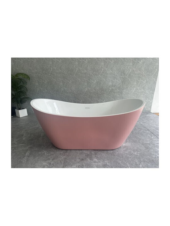 Inter Ceramic Cadă de baie cu montaj liber Acrilic cu hidromasaj 170x81cm Roz
