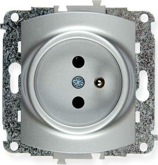 Karlik Power Socket Silver 1pcs