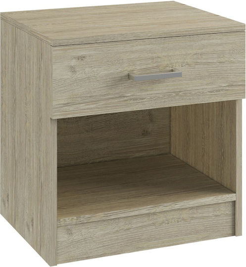 Κομοδίνο Devon Ξύλινο Μπεζ 45x35x47cm