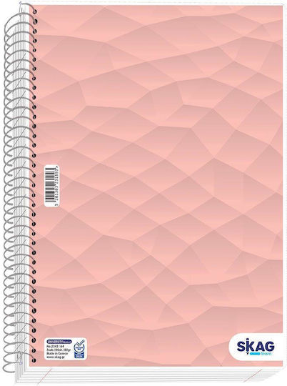 Skag Spiral Heft Geregelt A4 3 Themen University Laminated Pink 1Stück