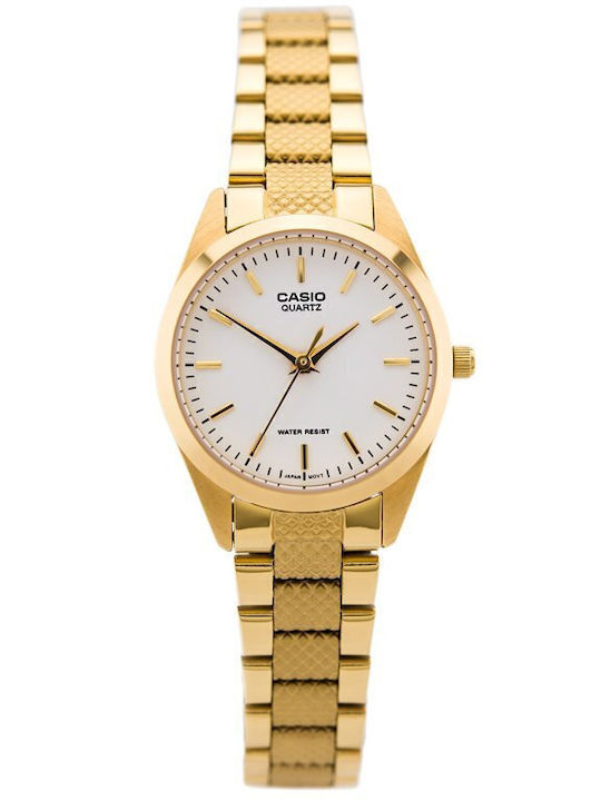 Casio Classic Women's Watch with Gold Metal Bracelet