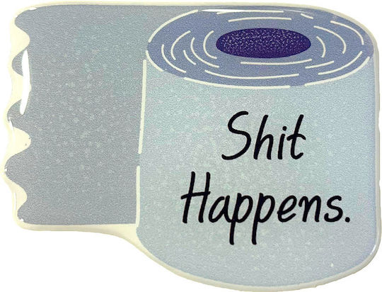Maxxed Shit Happens Decorative Stickers Silver