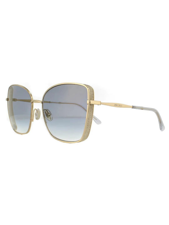 Jimmy Choo Sonnenbrillen mit Gold Rahmen und Bl...