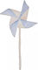 Wooden Windmill Cyan Printed Presentation 22cm Nv336 Nv-1000336