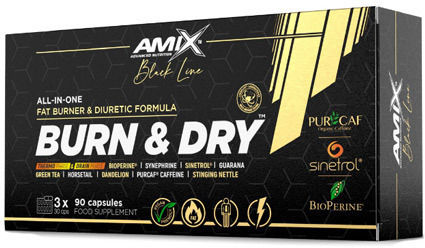 Amix Burn & Dry Συμπλήρωμα για Αδυνάτισμα 90 κάψουλες