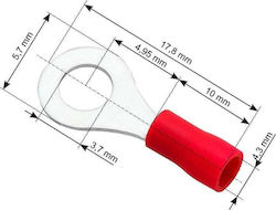 Blow 43-010 Terminale Electrice Cu Inel Izolat Roșu