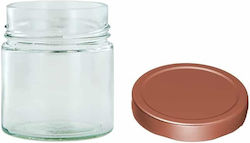 Ergo Βαζάκι Γυάλινο με Καπάκι 212ml (24τμχ)