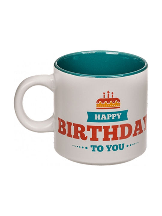Out of the Blue Happy Birthday To You Mug Ceramic Green