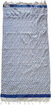 Karisma 610438 Πετσέτα Θαλάσσης 90×180 Λευκό Μπλε Μπλε