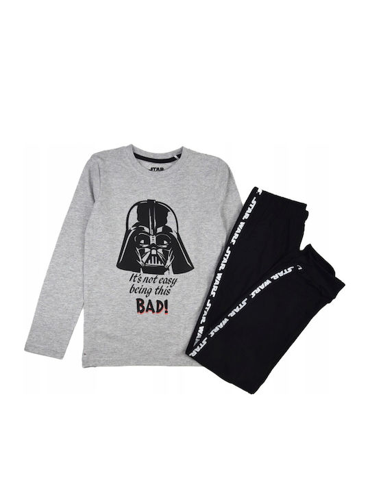 Disney Детска пижама Зимна Grey Stars Wars