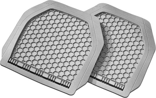 Autoline Rear Mats Universal 2pcs Tray Type Gray