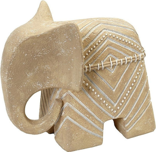 Elephant Figure L Polyresin Beige 23cm