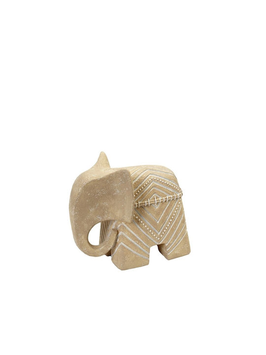 Elephant Figure S Polyresin Beige 14.5cm