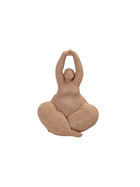 Weibliche Polyresin-Figur Beige 15,5 cm