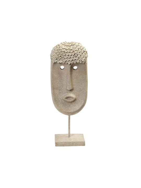 Figur Gesicht Basis Polyresin Beige 52cm