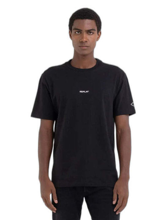 Replay Herren T-Shirt Kurzarm Schwarz