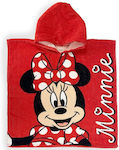 Dimcol Kinder Strandponcho Minnie Rot