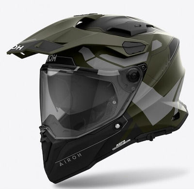 Airoh Commander 2 Reveal Military Green Matt Motorradhelm Ein-Aus