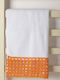 Silk Fashion Bath Towel 100x150cm White/orange