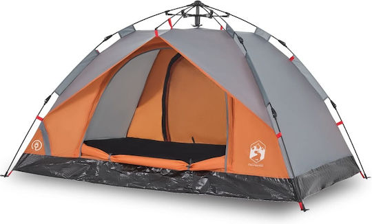 vidaXL Camping Tent Igloo Orange for 2 People 360x135x105cm