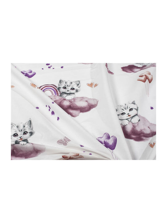 Dimcol Cotton Changing Pad Mauve in Purple Color 80x80cm