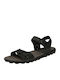 Fantasy Lorena Leather Women's Flat Sandals in Black Color
