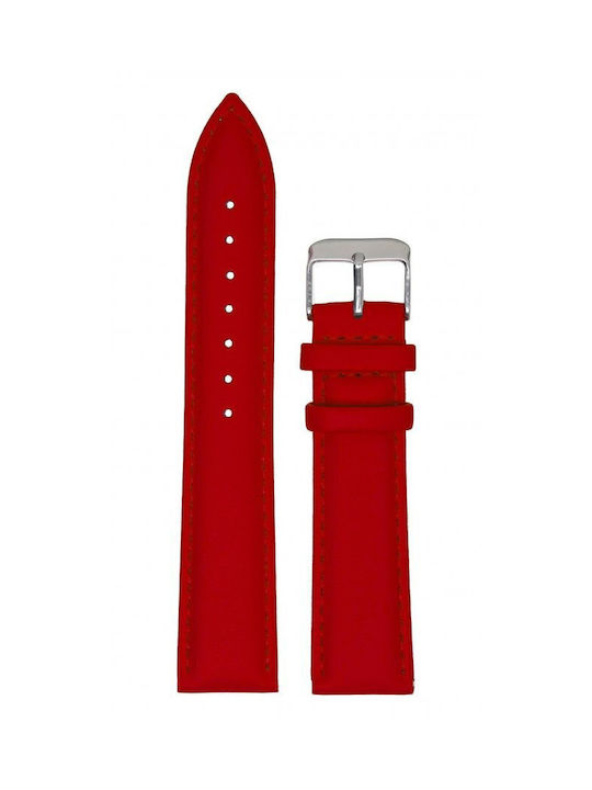 Tzevelion Leather Strap Red 12mm