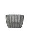 Mod8 Dekorativer Korb Stoff Schwarz 41x32x32cm